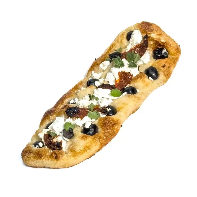 Feta Cheese, Sundried and Fresh Zaatar Focaccia